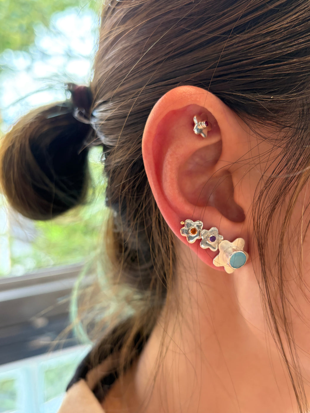 Shana Cave Large Flower Stud Piece