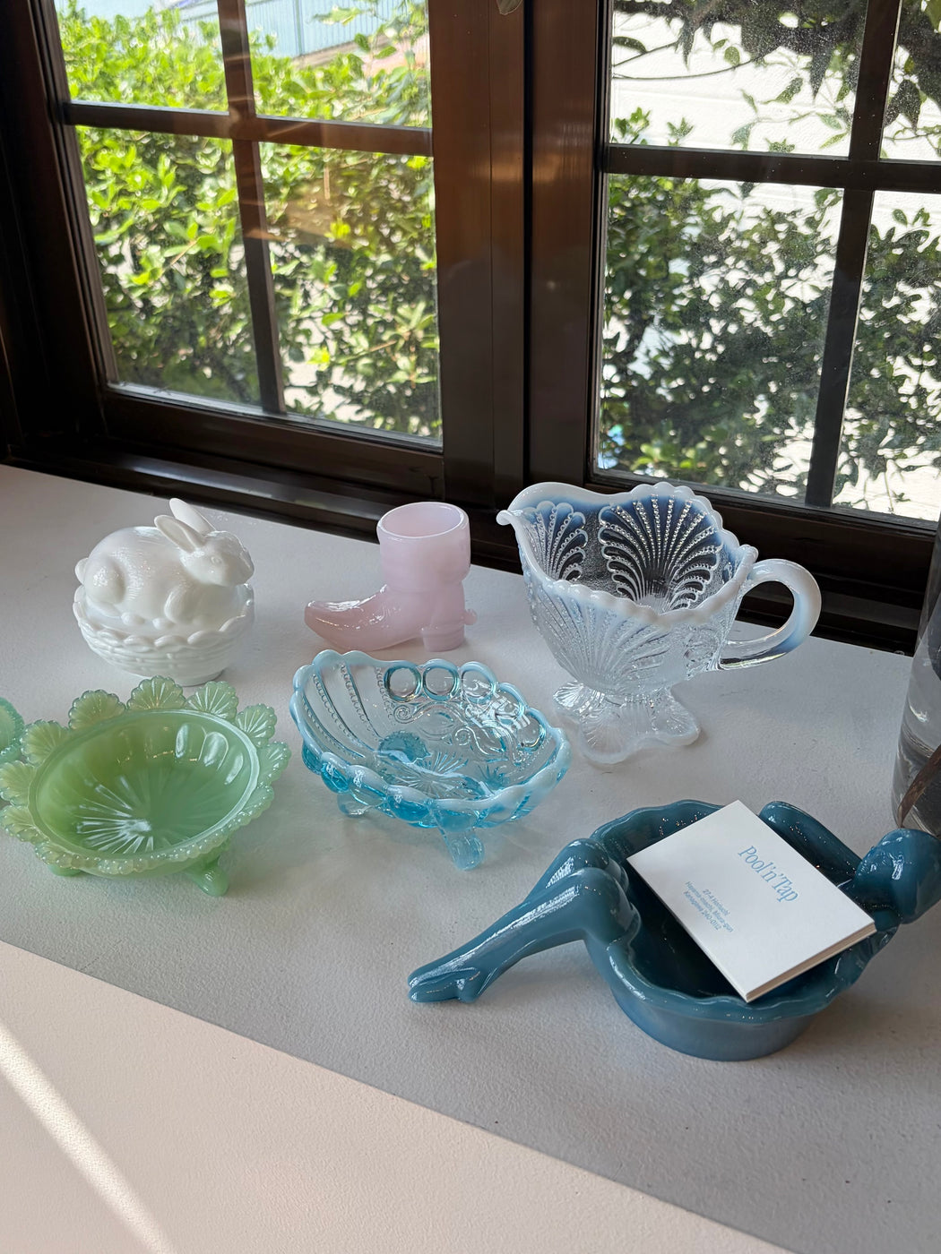 Mosser Glass Bunny Basket