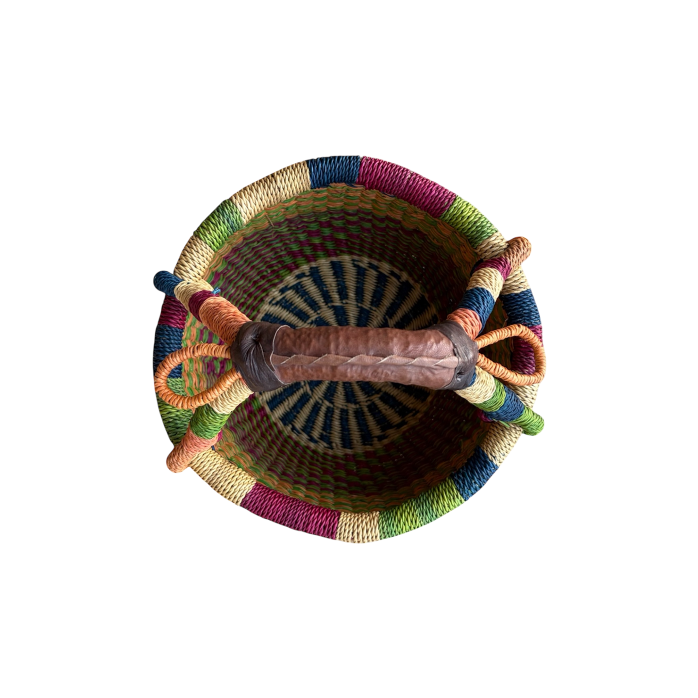 African heritage bolga basket S (Orange multi)