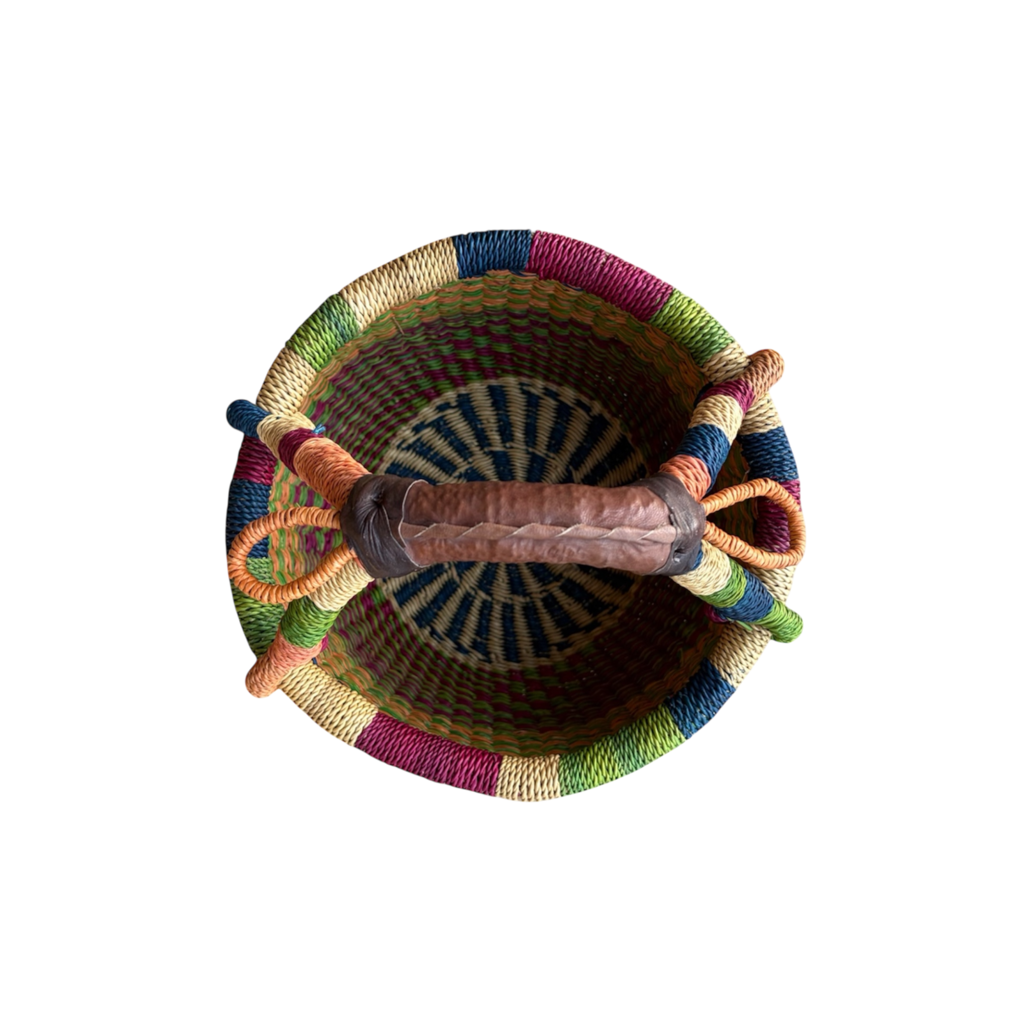 African heritage bolga basket S (Orange multi)