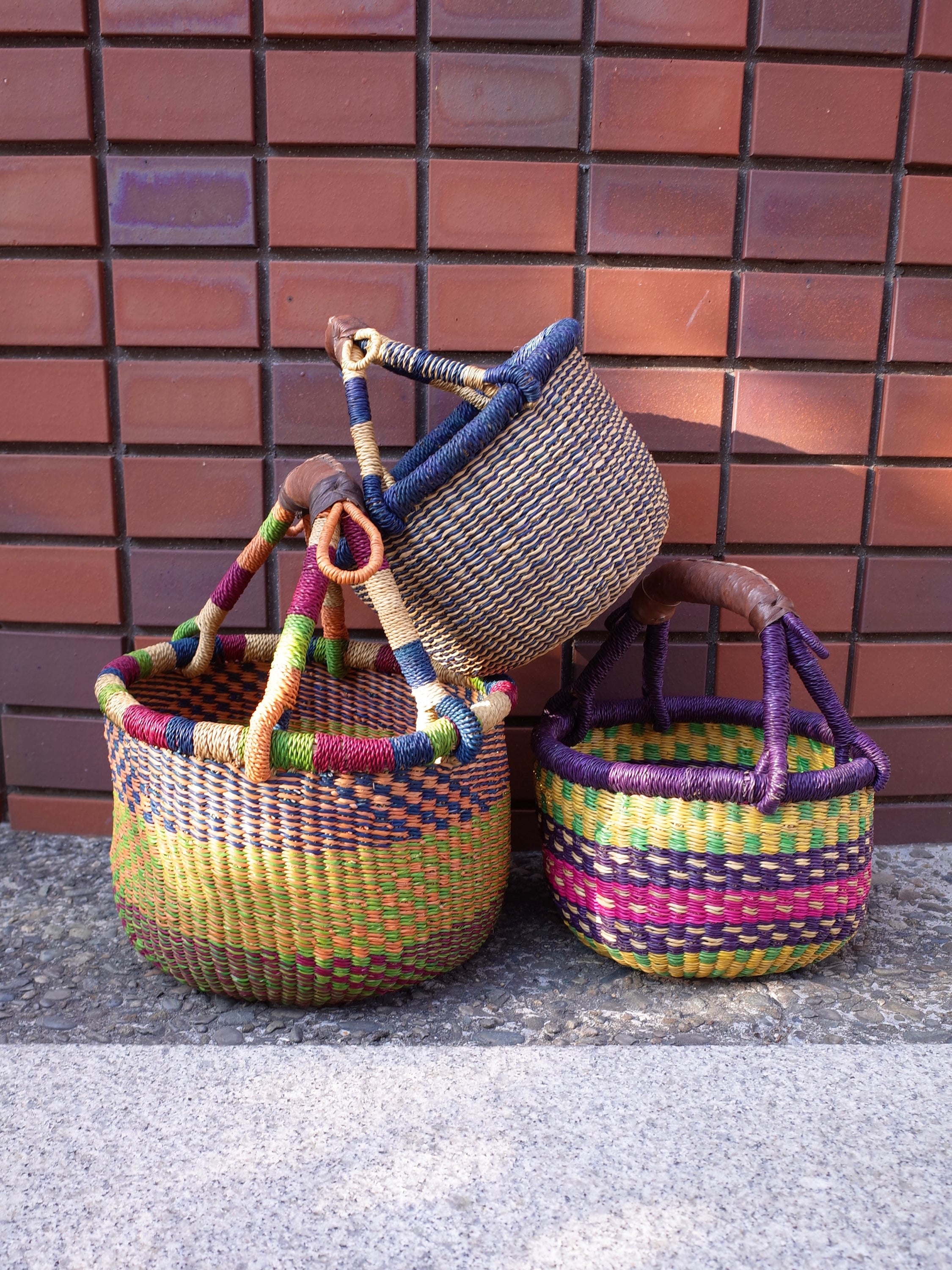 African Heritage Bolga Basket S (Orange multi)