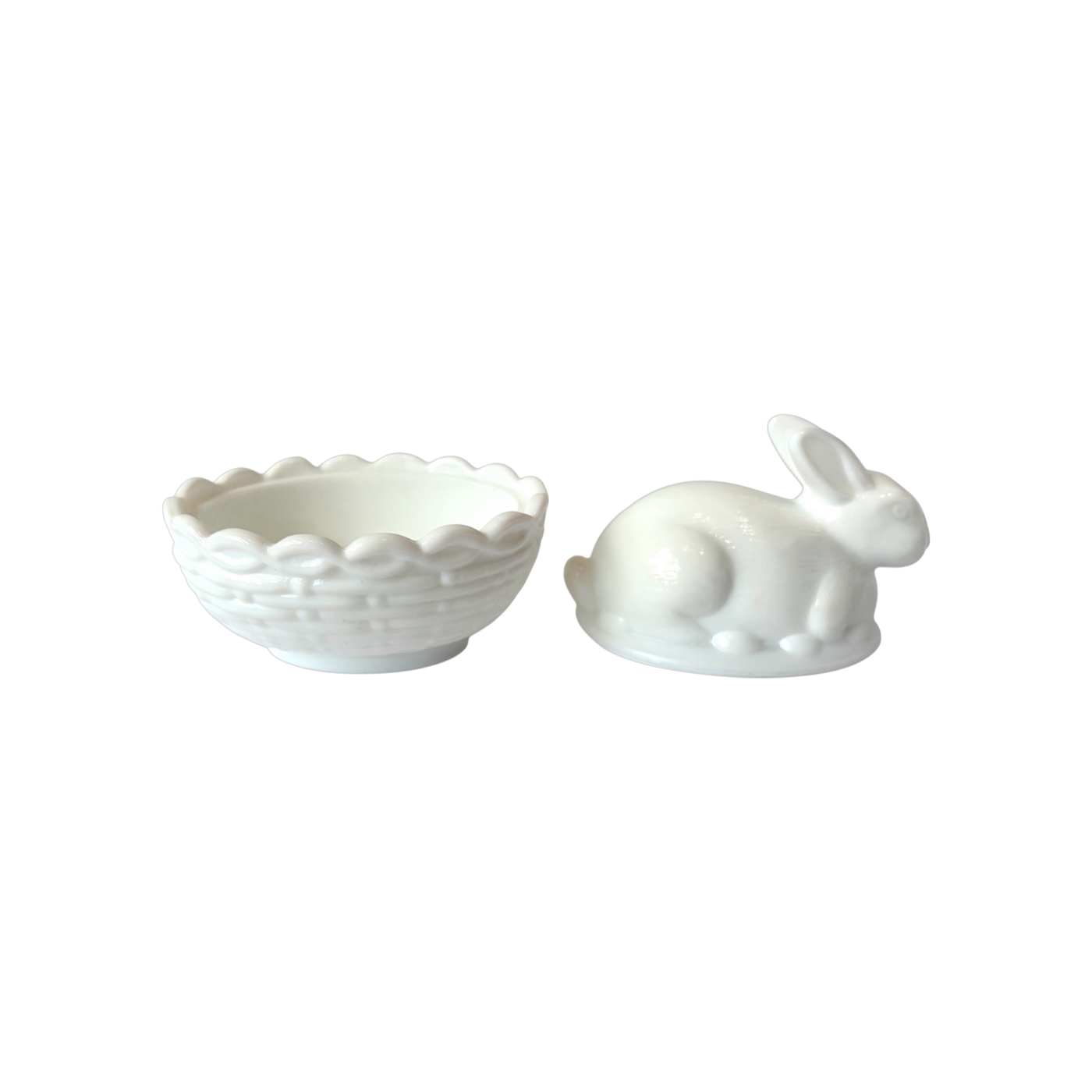 Mosser Glass Bunny Basket
