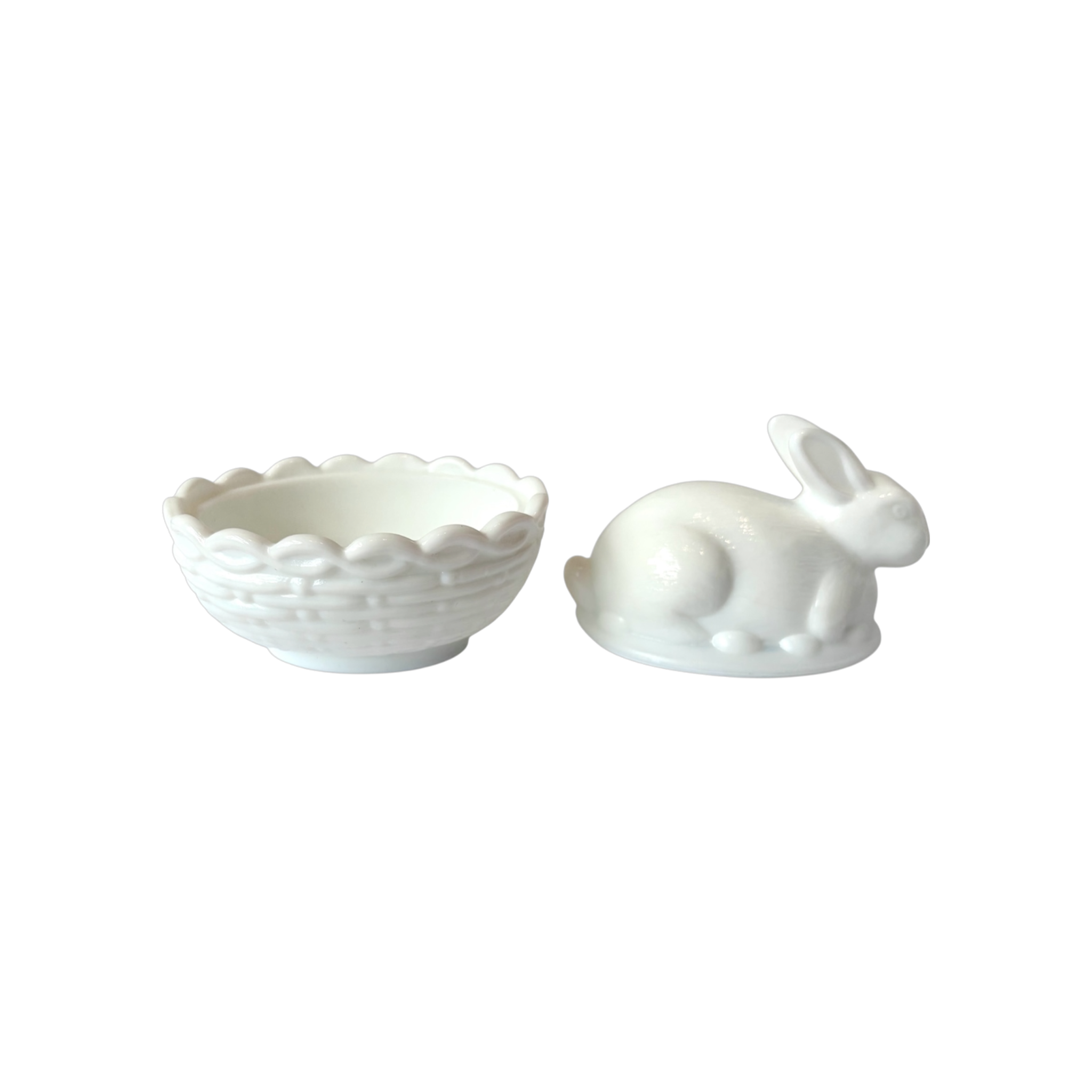 Mosser Glass Bunny Basket