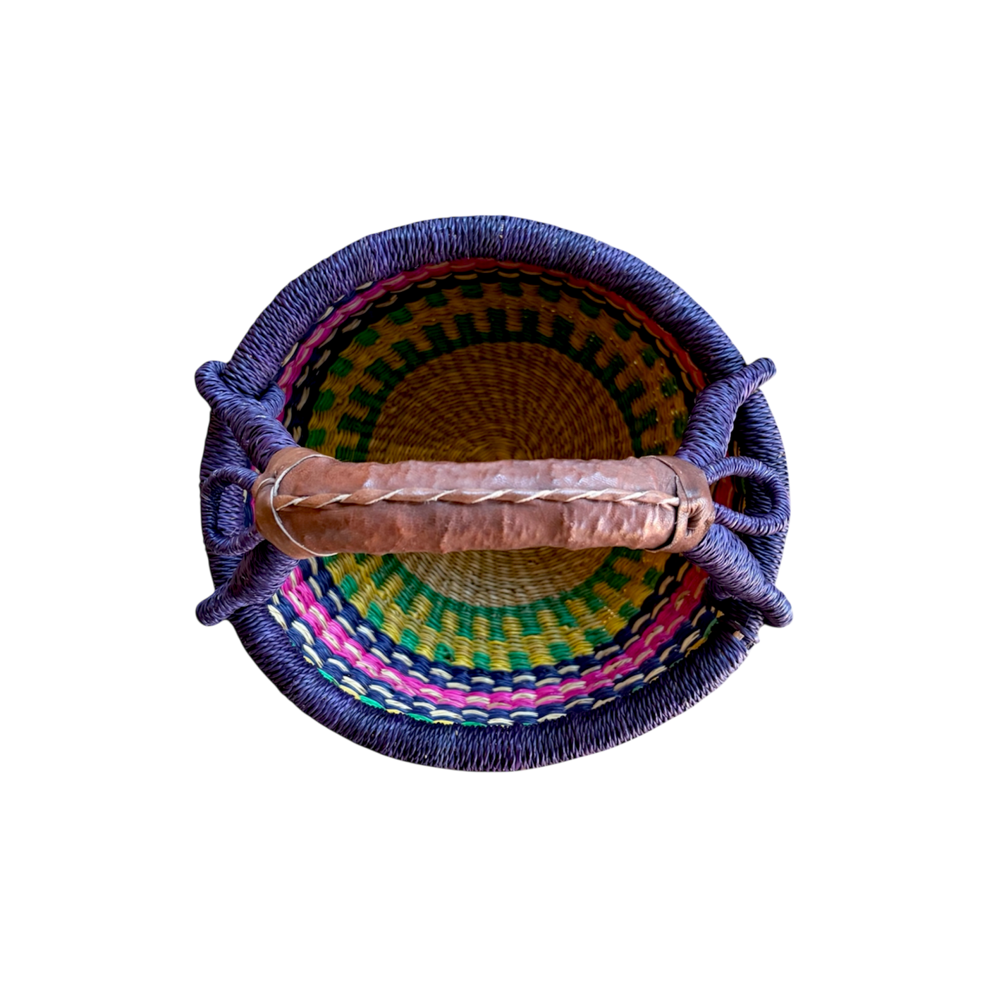 African heritage bolga basket S (Pink multi)