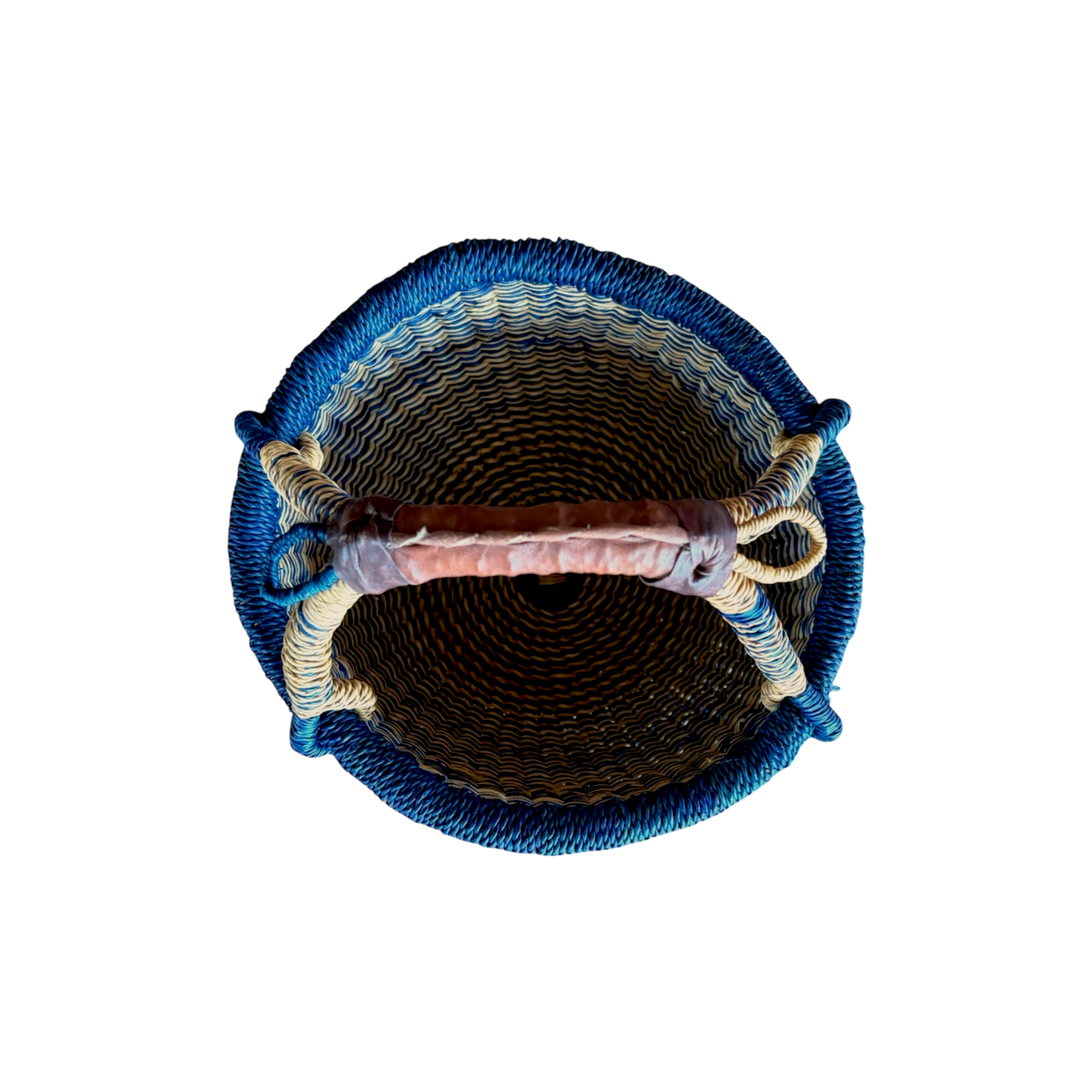 African heritage bolga basket S (Navy)